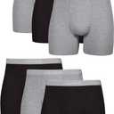 Hanes Men's Boxer Briefs, Cool Dri Moisture-Wicking Underwear, Cotton No-Ride-up for Men, Multi-Packs (3X-Large, Black/Gray - 6 Pack)