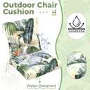 Outdoor Chair Cushion Set of 2 Black Waterproof Non Slip Tufted Thick Patio Wicker Chair Seat Cushion for Indoor Outdoor Furniture Rattan Chair,41.7 * 20.8 * 3.9"