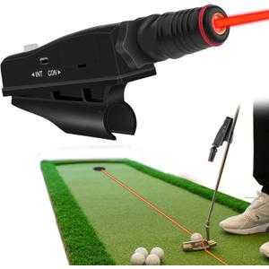 Indoor Golf Laser Putting Training Aid with Two Modes, Putting Training Aid for Alignment Tool, Precision Red Line Laser Putting Trainer, Cool Golf Gift for Golfers