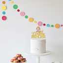 2 x 2nd Birthday Princess Cake Topper, Princess Cake Decor for Girls' 2nd Birthday, Crown Sign Cake Picks for Fairy Tale Theme Two Years Party Favors Decor