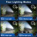 WELALO Solar Spot Lights Outdoor Waterproof IP65, 10 Pack 4 Lighting Modes Solar Powered Landscape Spotlights with Auto On/Off, Solar Garden Christmas Yard Pathway Wall Lights for Outside, Cool White