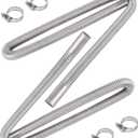 Stainless Steel Exhaust Hose, Fuel Tank Diesel Gas Vent Hose Length 47.2 Inches Flexible Exhaust Tubing Diesel Heater Exhaust Pipe, 2.5cm/ 1 In Inner Diameter Air Heater Exhaust Pipe - 2PCS