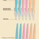 2 x MoHern Eyebrow Razor with Box, 60 Pcs Face Razors for Women and Men, Multipurpose Dermaplane Razor, Dermaplaning Tool for Face, Multi-Color (1 Count (Pack of 60))