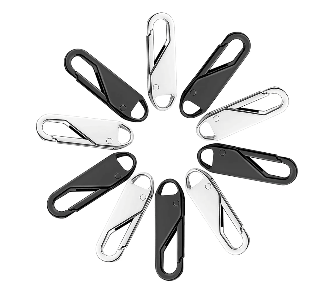Upgraded Zipper Pulls - Premium Replacement Tab Tags Cord Extension Fixer for Luggage, Backpacks, Jackets, Purses, Handbags (10 PCS)