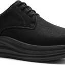 Men's Orthopedic Wide Walking Dress Shoes - Arch Support Plantar Fasciitis Classic Formal Leather Oxford - Comfortable Casual Classic Flat Feet Orthotics Sneakers for Foot and Heel Pain Relief