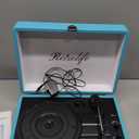 Record Player 3 Speed Bluetooth Portable Suitcase Vinyl Player with Built-in Speakers Turntable Enhanced Audio Sound PU Leather Vintage