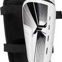 Franklin Sports Soccer Shin Guards for Youth + Adults - Superlight Shin Guards for Men, Women + Kids - (2) Shin Guard Set for Boys + Girls, S