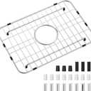 Sink Grid 18" X 12-1/2", Centered Drain with Corner Radius 1-1/2" (18" X 12-1/2" Centered Drain)
