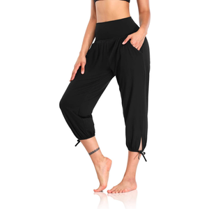 DIBAOLONG Womens Yoga Pants Capri Loose Workout Sweatpants Comfy Lounge Joggers with Pockets, Large