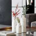 Creative Scents White Marble Look Vases Home Decor - Vase Set of 3 - Perfect for Holding Pampas Grass, Dried/Fresh Flowers, Vases for Your Kitchen, Bedroom, Office, Living/Dining Room, or Shelf Decor, 
2.95"L x 2.95"W x 10"H