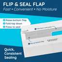 500 No. 8 Flip and Seal Double Window Security Check Envelopes - Designed for Quickbooks Printed Checks - Number 8 Size 3 5/8 Inch x 8 11/16 Inch