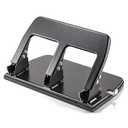 Officemate 3-Hole Punch, Medium Duty, 30-Sheet Capacity, Ergonomic Handles, Adjustable Paper Guide, Durable Metal Base, Black