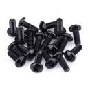 #6-32 x 3/8" Pan Head Machine Screws Black, Phillips Drive, 304 Stainless Steel 18-8, Black Oxide Coated Finish, Corrosion Resistant Round Head Machine Screws, Full Thread, Coarse Thread, 100 PCS