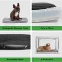 Diggs Snooz Memory Foam Dog Bed - Ideally Sized Revol Dog Crate Pad - Premium Orthopedic Pet Bed for Crate or Home - Grey, Medium