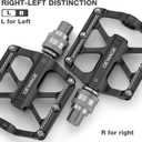 Bike Bicycle Pedals - 9/16 Quick Release Pedals Aluminum Flat Pedals - 3 Bearings Bicycle Pedals with Reflectors for Mountain Road BMX MTB Folding Bike