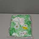 misaya Round Fitted Tablecloth with Elastic Edge, 100% Waterproof Oil Proof Plastic Table Cover, Vinyl Flannel Backed Tablecloth Fits 45"-56" Round Tables for Dinner, Outdoor, Picnic, Green Daisy