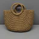 FENBEN Straw Hobo Bags for Women Small Crossbody Bag Beach Purse Weave Shoulder Handbag Rattan