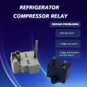 WR08X22874 Refrigerator Relay and Overload Kit for Refrigerator Compressor Start Device