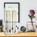 Acrylic Necklace Holder Stand,Clear Necklace Organizer with 24 Hooks,Dustproof Rotation Jewelry Storage Holder,Enclosed Long Necklaces Display Rack Pendant Bracelets Display Case Jewelry Display Box
