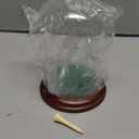 Golf Ball Display Case Hole in One Acrylic Golfball Memorabilia Display Holder with Wood Base Clear Dust Protection Transparent Storage Box for Single Golfball Baseball Case(Mahogany)