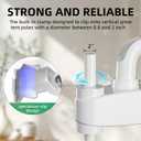 2 x Simple Deluxe Clip Fan, 6-Inch Grow Tent Fan, Monkey Fan, Adjustable 90 Angles, 15W, 2-Speeds Control, 1 Pack (White)