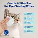 Dog Eye Wipes for Tear Stain Remover  120 Pet Eye Wipes with Herbal Complex, Dual-Texture Pads for Dogs & Cats, Clean Discharge & Crust, Soothe Eyes, Biodegradable, Vet-Approved, Coconut-Scented
