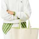 Lacoste Women's Anna Reversible Tote with Pouch, Sencha Poudre, One Size