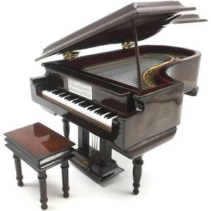 Piano Music Box with Bench and Black Case Musical Boxes Gift for Christmas/Birthday/Valentine's Day, Melody Spirited Away