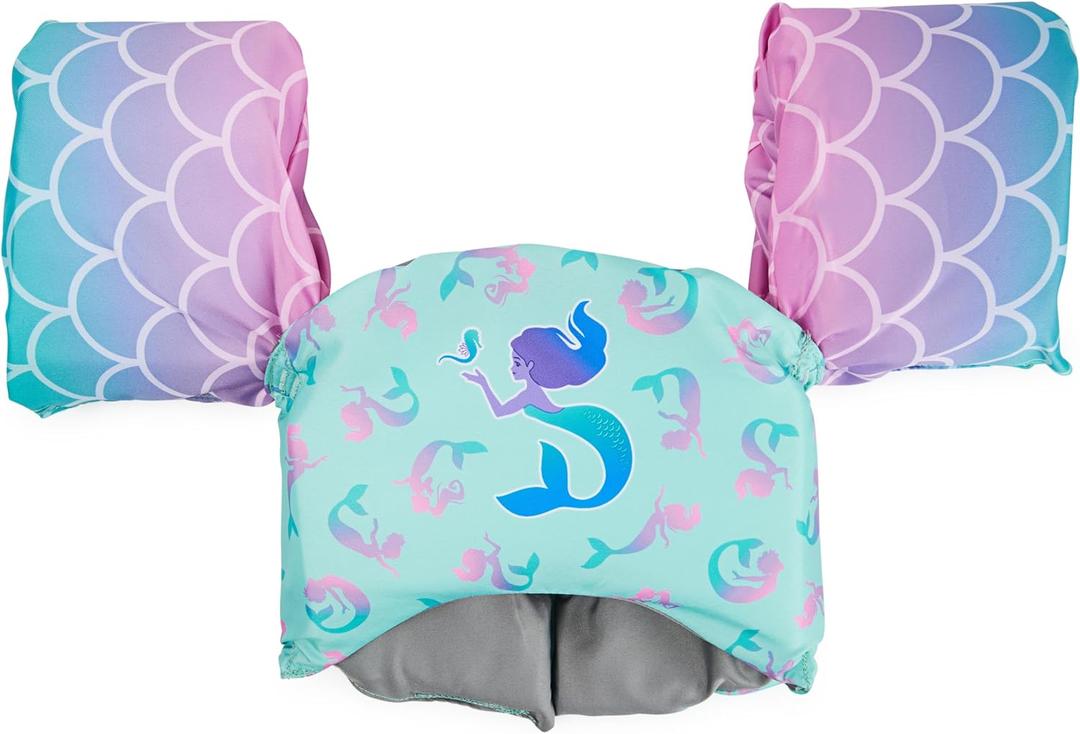 SwimWays Swim Trainer, US Coast Guard Approved Life Vest Kids Swim Vest (Mermaid)