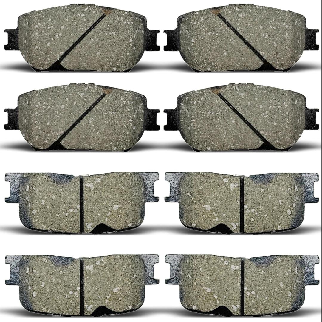 D908 D885 Ceramic Brake Pads Sets Front & Rear Replacement For Toyota For Camry 2002-2006,2005-2006 For Toyota For Camry 3.0L -(Only Fit 4-Wheel Disc Brakes and Models Made in Japan)
