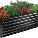 EDOSTORY Metal Raised Bed Garden Bed Kit, 6x3x2ft Tall Galvanized Planter Raised Garden Boxes Outdoor, Large Metal Raised Garden Beds for Flowers, Vegetables, Herbs