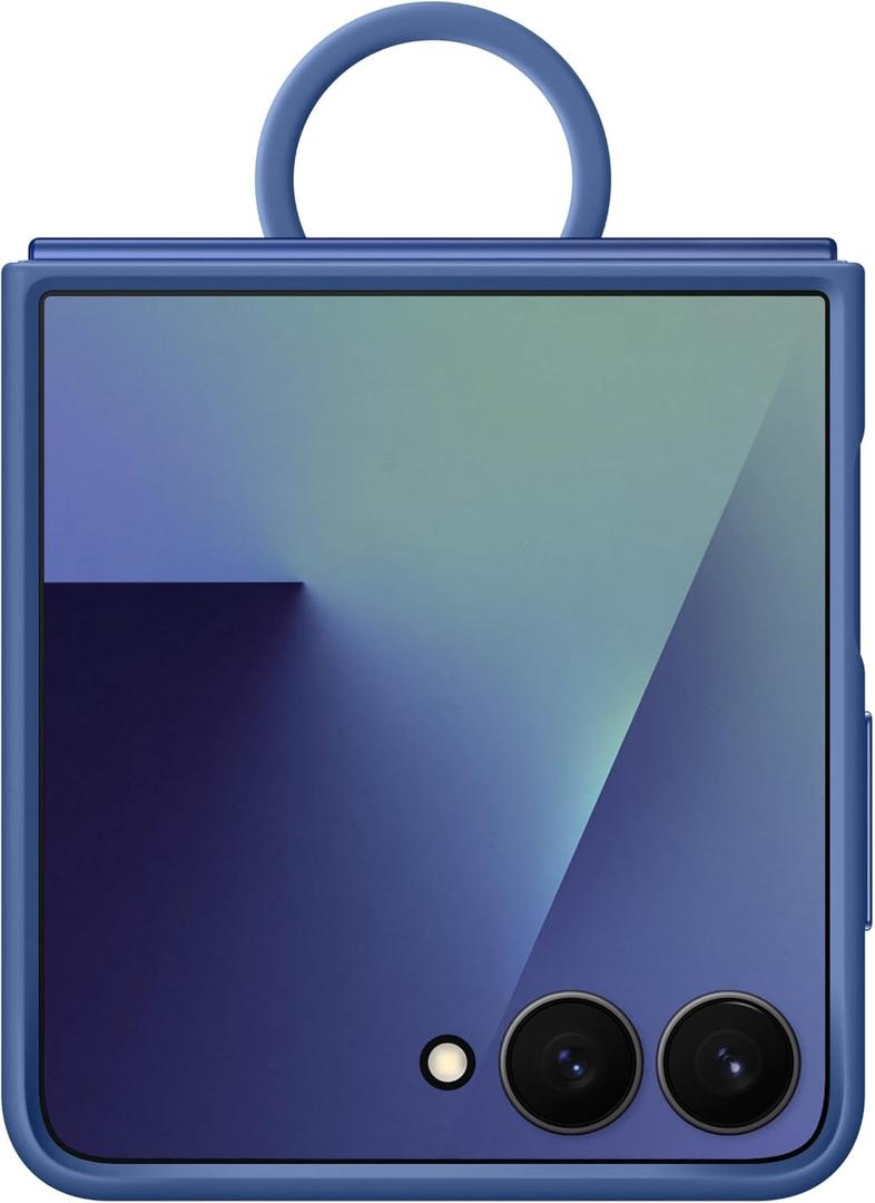 Samsung Galaxy Z Flip7 Official Ring Phone Case Silicone, Easy to Carry, Soft, Sleek, US Version, Navy