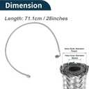 AN4 Turbo Oil Feed Line Kit 28" Pressure Remote Turbocharger Oil Drain Return Line with Adapter,Wrench 1 Set