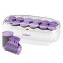 Conair Hot Rollers for Long, Medium & Short Hair, 12 Ceramic Flocked 1-Inch and 1-Inch Heated Hair Rollers with Clips, Hot Curlers for Women, Volume & Curls