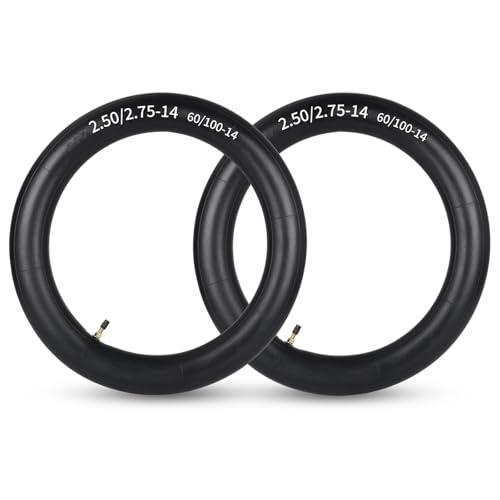 GICOOL 2.50/2.75-14” (60/100-14) Dirt Bike Replacement Inner Tubes, 2 Pack with TR4 Valve Stem, Fits for 50cc to 160cc Dirt and Pit Bikes, Apollo RFZ, Atomik, Thumpstar