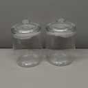 Half Gallon Glass Cookie Jars with Airtight Lids - Big Food Storage Containers for Kitchen Pantry - Dog Treats, Flour, Sugar, Biscotti, & Candy - 64oz Canisters Pack of 2