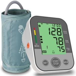 Panacare Blood Pressure Machine, Automatic Upper Arm Blood Pressure Monitor for Home use, 2x99 Readout and BP Cuff, 4.2" 3-Color Backlit Large Screen, Adjustable Large Cuff (8 to 16 inches), Gray