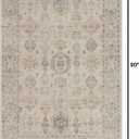 Loloi Hathaway Collection HTH-04 Beige/Multi 5'-0" x 7'-6", .25" Thick Area Rug, Soft, Durable, Printed, Modern, Low Pile, Non-Shedding, Easy Clean, Living Room Rug