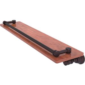 Allied Brass CL-1-22-GAL-IRW Carolina Collection 22 Inch Gallery Rail Wood Shelf, Antique Bronze