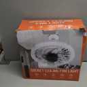 Socket Ceiling Fan Light,Bulb Socket Fan with Remote,Dimmable E26 Base Ceiling Fans with Lights for Bedroom,Screw in Fan and Light Combo,Mini Small Ceiling Fan with Light,Recessed Light Fan Lamp (Black)