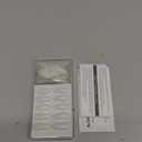 BTArtbox Press On Nails Almond - Lamp-Curable Glitter White Medium Press On Nails with Glue for Women, Semi-Transparent Soft Gel Glue On Nails in 15 Sizes - 30 Stick On Nails Kit, Disco Ball