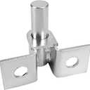 2 Pack Wall Mount Gate Hinge, Wood Fence Link Gate Hinges with 5/8 Hinge Pin Diameter Heavy Duty Outdoor Post Chain Hinge Galvanized Steel-Horizontal Mount (Medium, Silver)