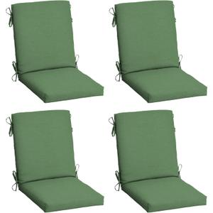 Arden 4-Pack Outdoor Patio Dining Chair Cushion, 20x44, Rain-Proof Seat Pad, Fade-Resistant Outdoor Cushion Bright Moss Green Leala