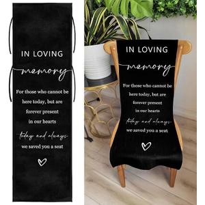 Personalized Wedding Memorial Reserved Chair Sign Banner, In Loving Memory Chair Sign for Father/Mother of Bride/Groom Parents, Reserved Seat Loved Ones Heaven, Linen Wedding Decor Sympathy Gift