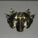 Halloween Wolf Head Mask (Gold)