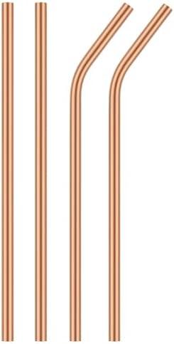 2activelife Copper Drinking Straws Gift Set – 100% Pure Copper, Handcrafted & Food-Safe | Includes 2 Bent + 2 Straight Straws (8.5-Inch) – Perfect for Gifting