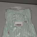 Tie Front Tops for Women Leopard Print Peplum Babydoll Top 3/4 Length Puff Sleeve Coquette Tops Cute Going Out Tops, Small, Green Striped