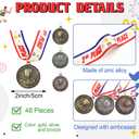 Award Medals 1st 2nd 3rd Place Medals for Awards Metal Winner Trophy Awards Gold, Silver, and Bronze Prizes for Sports Competitions Party, 2 Inches