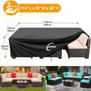 Kipiea Outdoor Furniture Covers Waterproof, 420D Heavy-Duty Patio Furniture Set Covers, No Tears Anti UV No Fading(114" L x 78" W x 28" H)