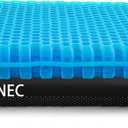 Gel Seat Cushion for Long Sitting - 16.5" x 14.5" x 2.4" (Extra ThickSoft) Gel Cushion for People Over 185 lbs, Pressure Relief Cushion for Office Chair, Egg Cushions for Wheelchair, Gel Pad for Car (Thicken Size Blue Gel)